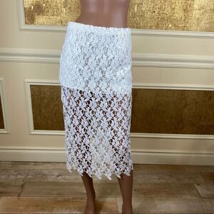 Mustard Seed white lace skirt & short attached M